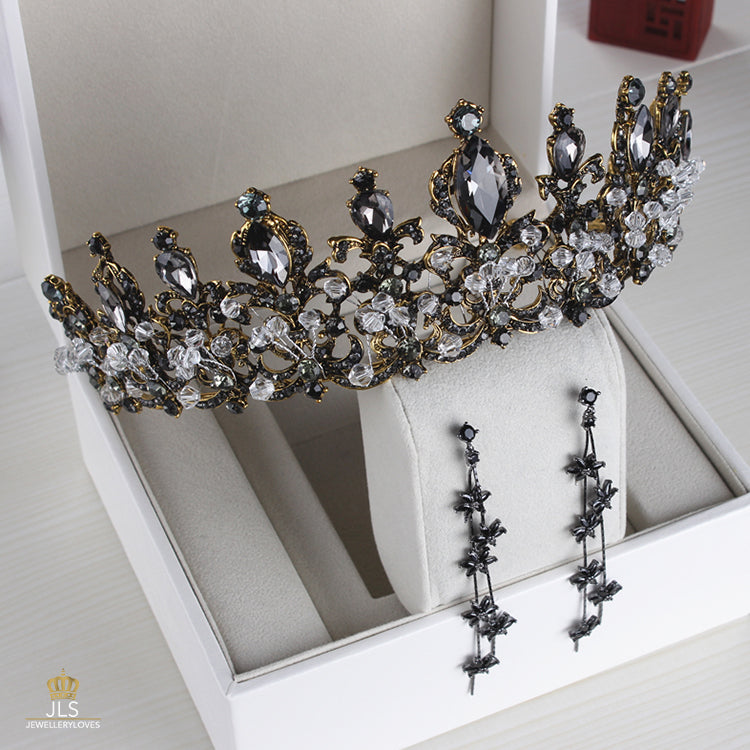 #R33256 Crown + Earrings (Two-piece )