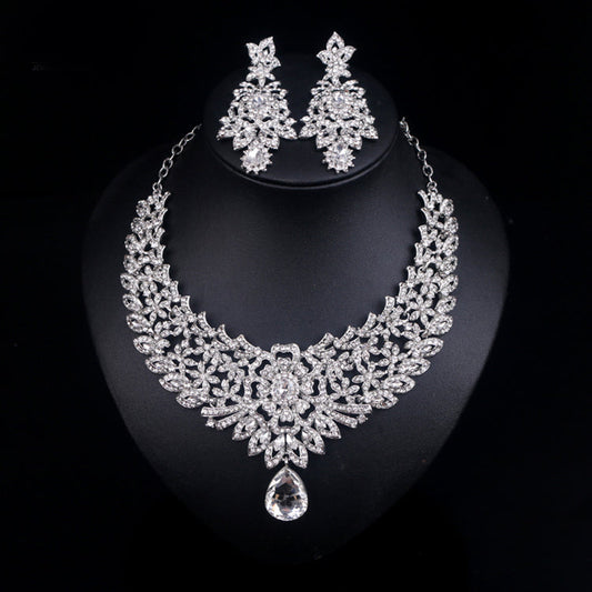 R33260 Earrings + Necklace (Two-piece )