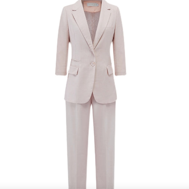 SUIT 3/4 SLEEVES BLAZER AND TROUSERS