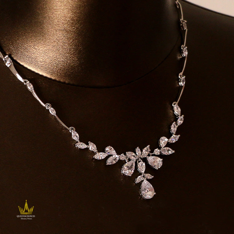 #TQ2027 Crown + Earrings + Necklace (Three-piece )