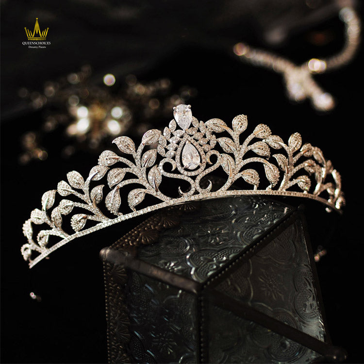 #TQ2061 Crown + Earrings + Necklace (Three-piece )