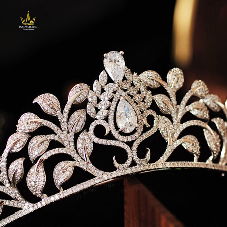 #TQ2061 Crown + Earrings + Necklace (Three-piece )