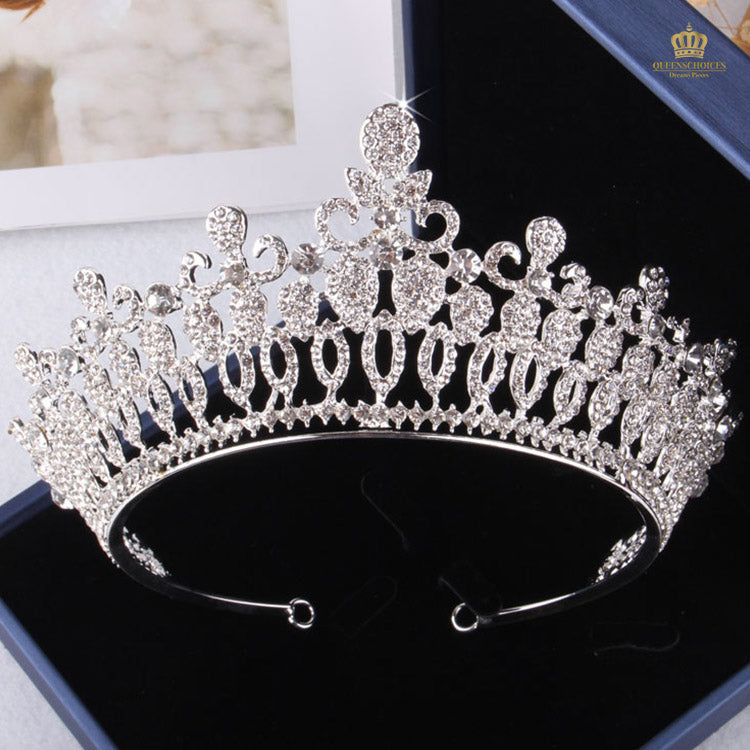 #TQ2084 Crown + Earrings + Necklace (Three-piece )