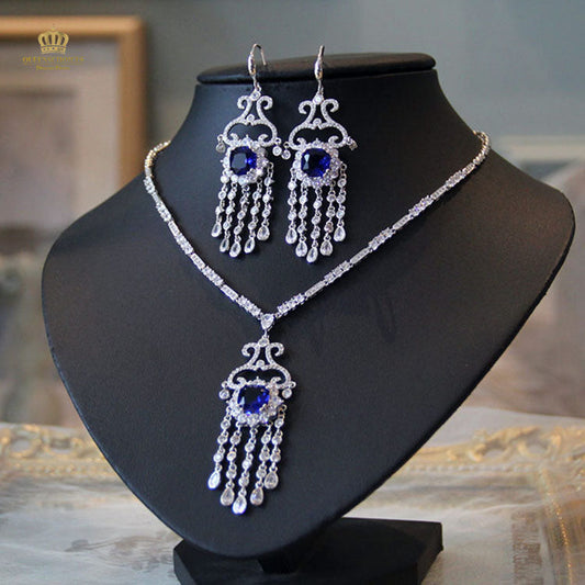 #TQ2097 Earrings + Necklace (Two-piece )