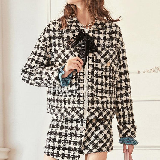 Tweed plaid jacket