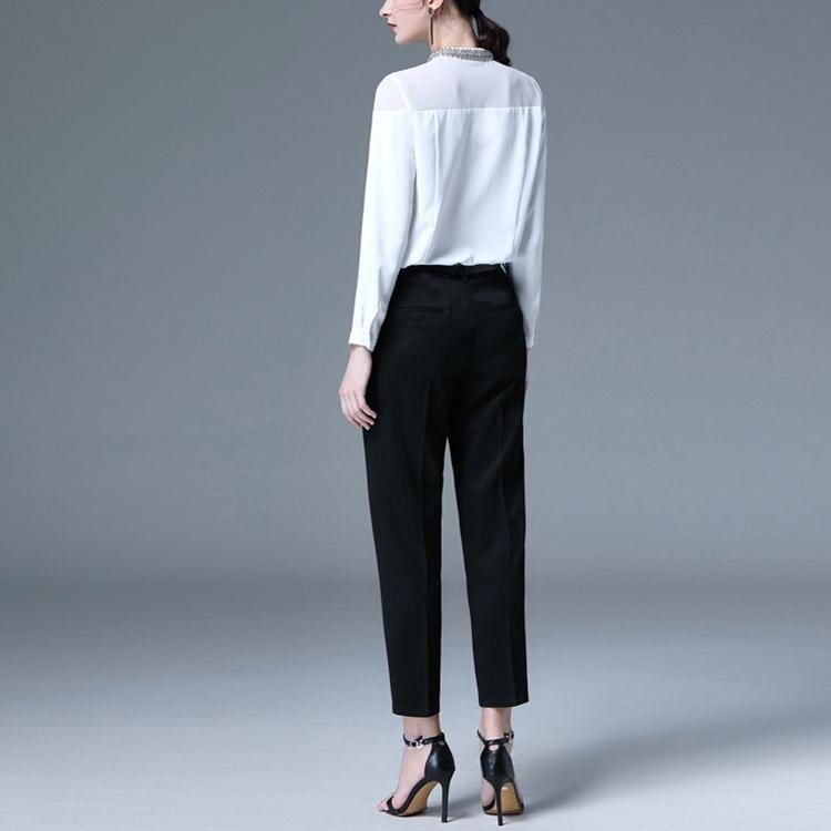 Beaded Collar Shirt #5078 | Dressesloves