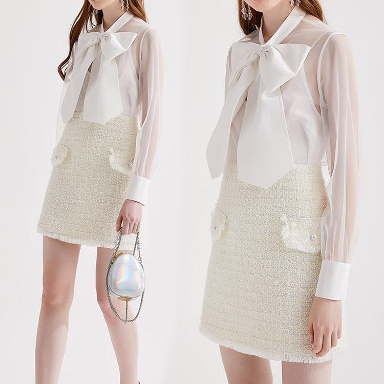 Bow Perspective Shirt #5043 | Dressesloves