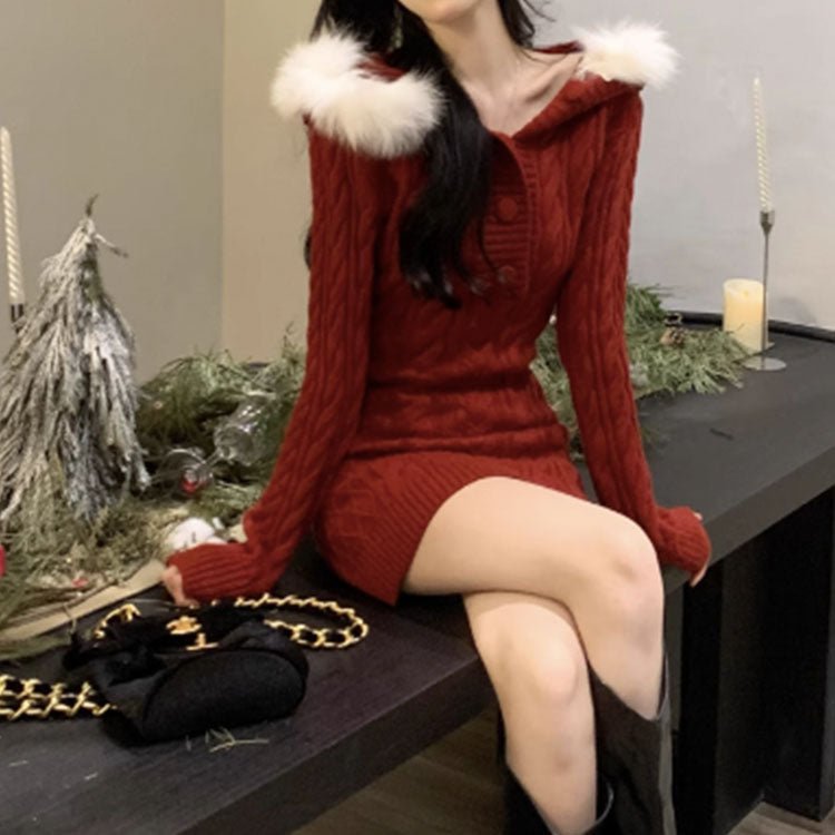 KNIT LONG SLEEVES DRESS #5440 | DressesLovesOOTD