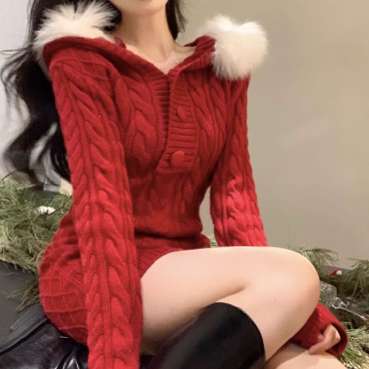 KNIT LONG SLEEVES DRESS #5440 | DressesLovesOOTD