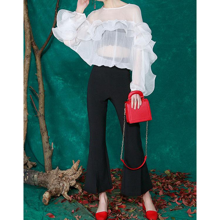 Ruffled chiffon top - DresseslovesOOTD