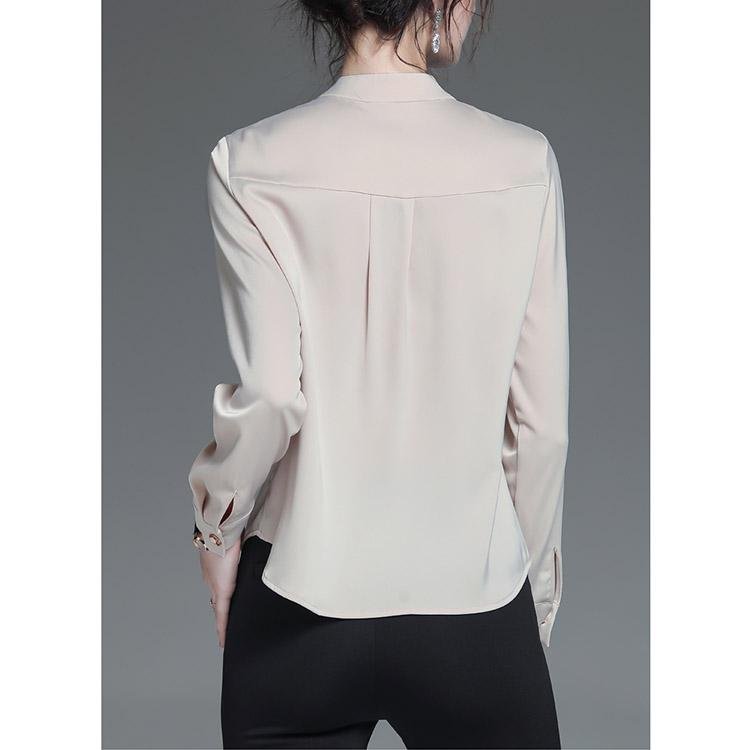Satin Chiffon Shirt #5075 | Dressesloves