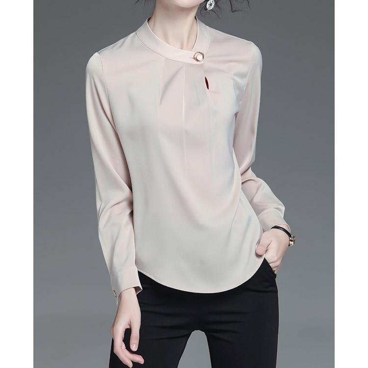 Satin Chiffon Shirt #5075 | Dressesloves