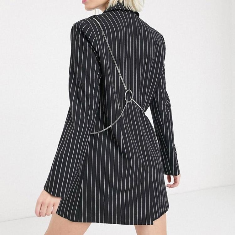 Stripe Dress Style Jacket #5033