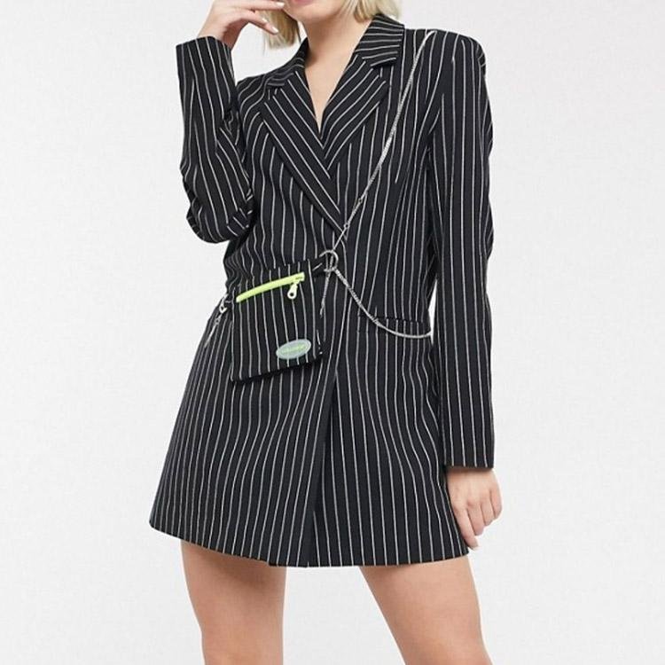 Stripe Dress Style Jacket #5033