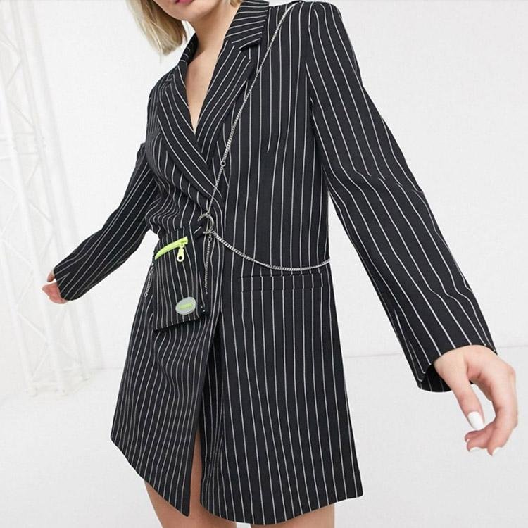 Stripe Dress Style Jacket #5033