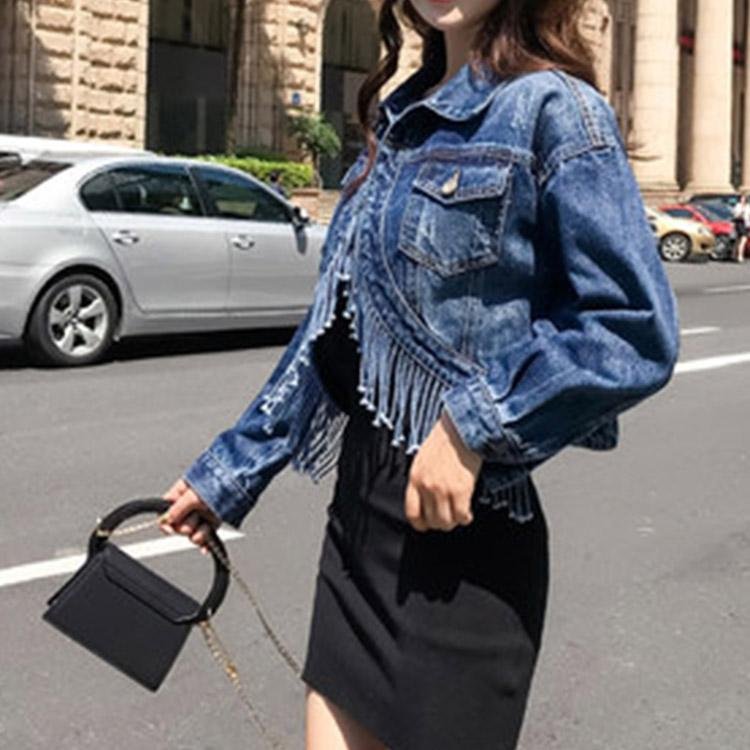 Tassel Denim Jacket #5032 | Dressesloves
