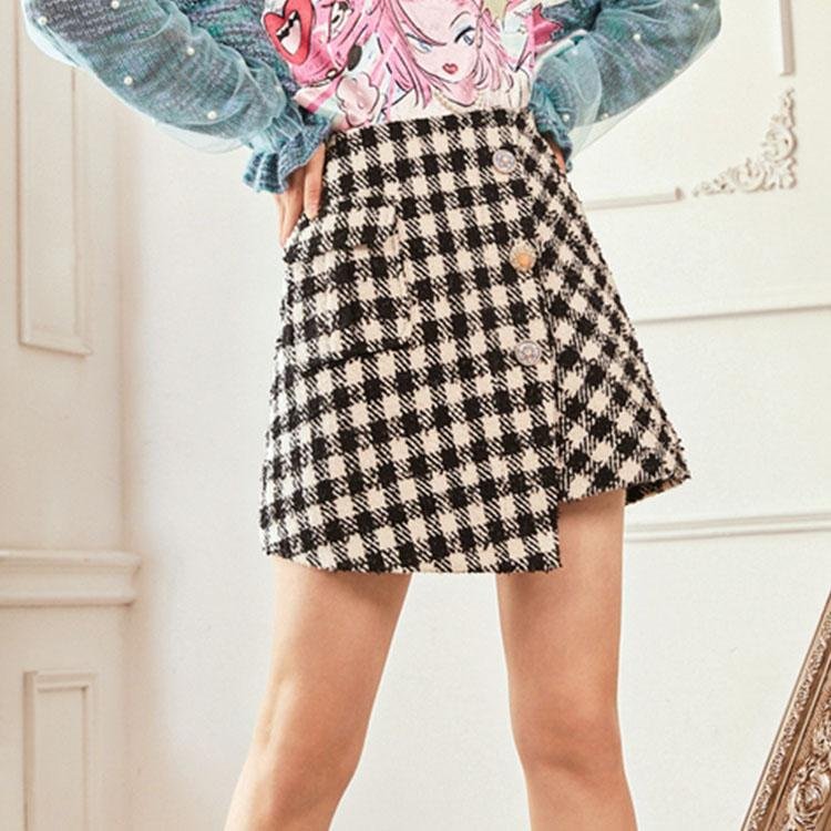 Tweed plaid skirt - DresseslovesOOTD