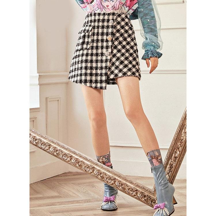 Tweed plaid skirt - DresseslovesOOTD