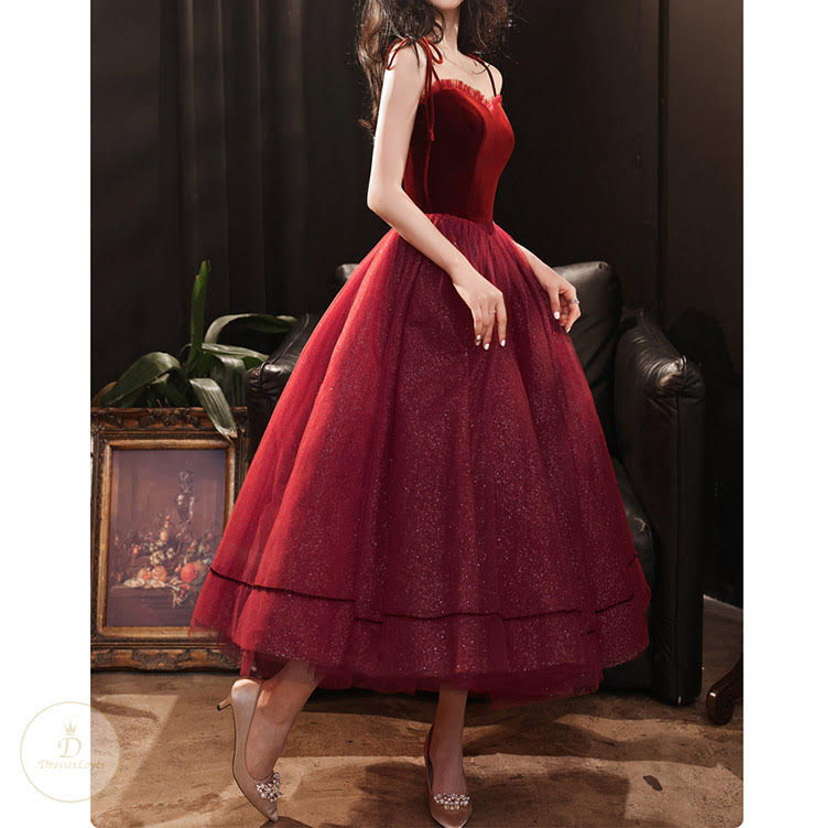 #7478 STRAP EVENING DRESS