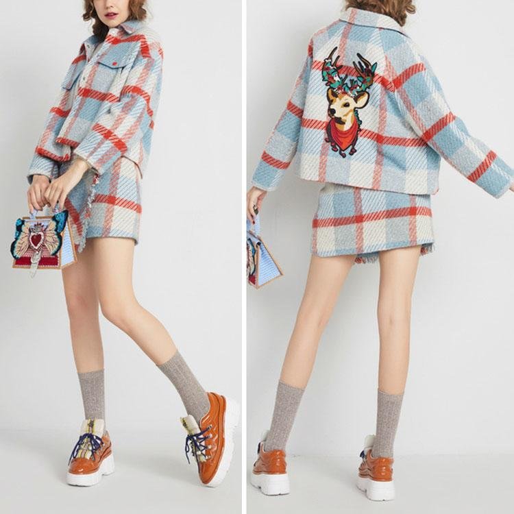 Woolen plaid jacket - DresseslovesOOTD
