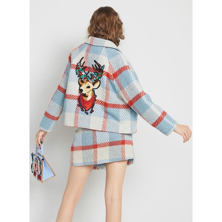 Woolen plaid jacket - DresseslovesOOTD